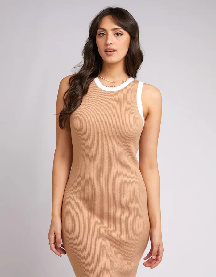 Charlotte Midi Dress - Tan