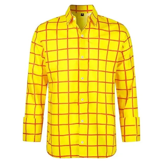 CheckeredMeister Herren 3D Druck Langarmhemd für Freizeit und Urlaub