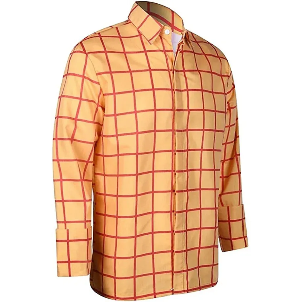 CheckeredMeister Herren 3D Druck Langarmhemd für Freizeit und Urlaub