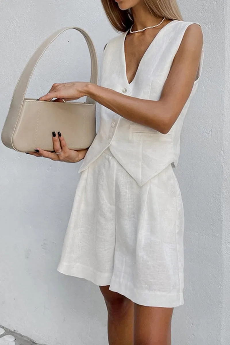 Chic Two-Piece Vest & Shorts Set