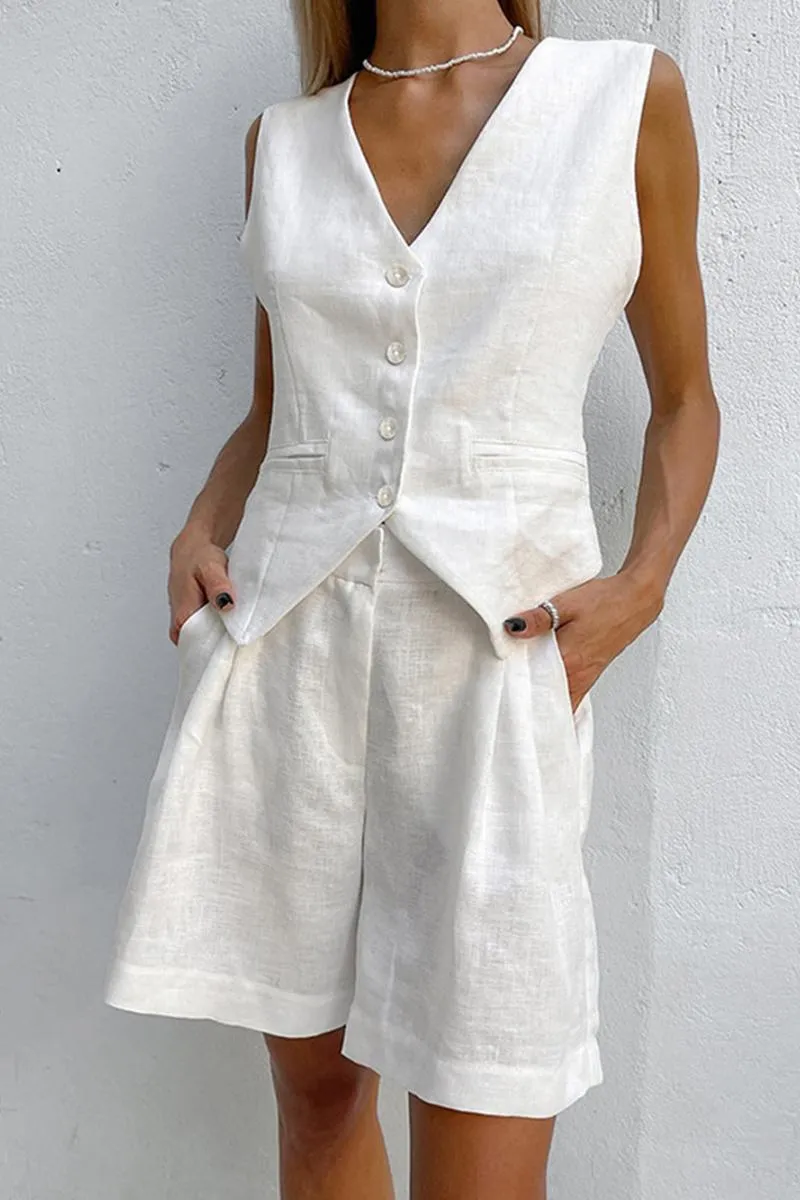 Chic Two-Piece Vest & Shorts Set