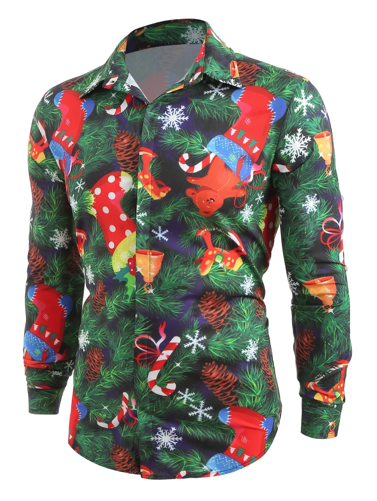 Christmas Theme Print Hidden Button