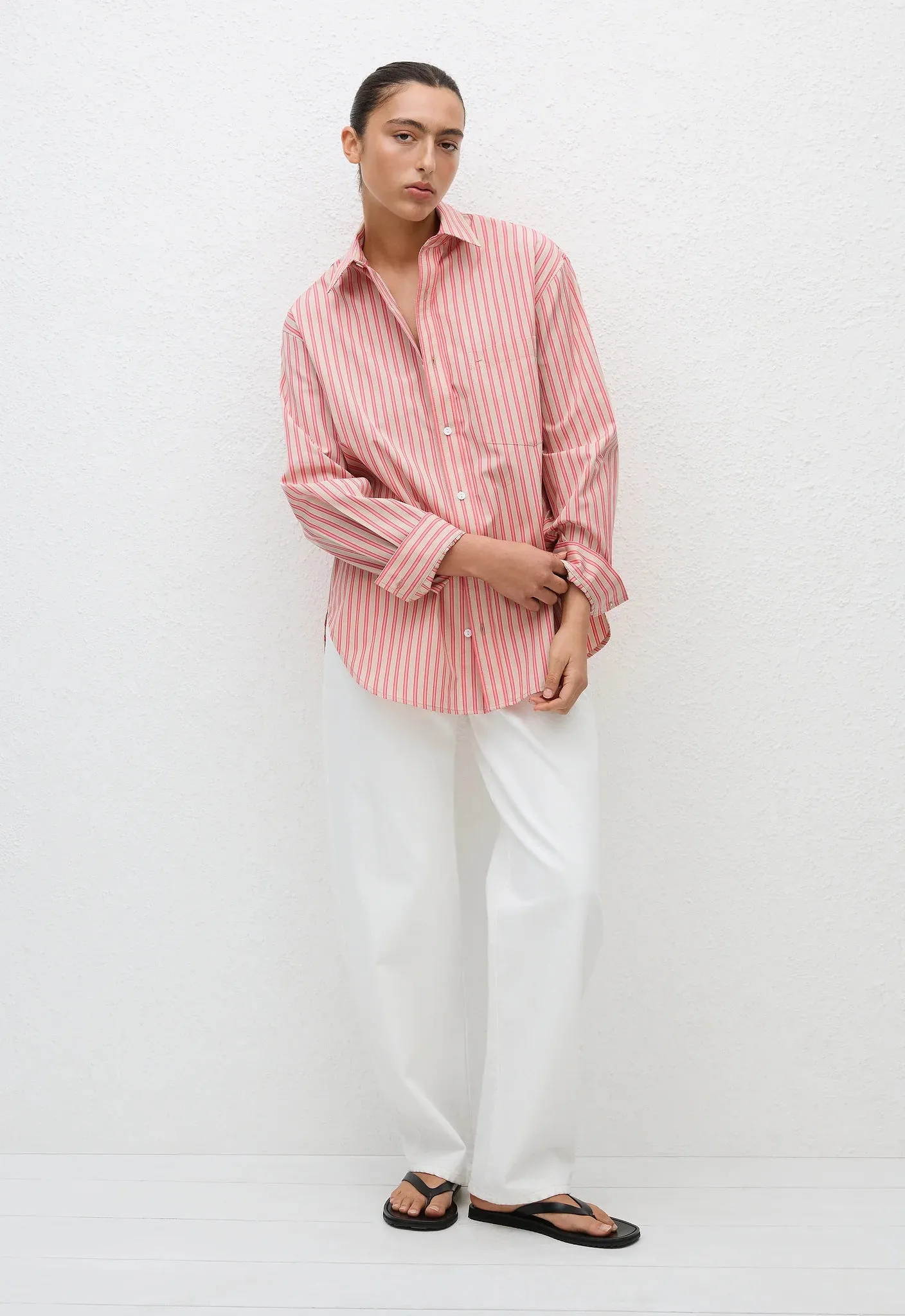 CLASSIC STRIPE SHIRT ROSE STRIPE
