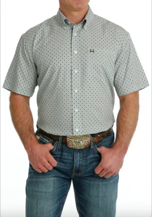 CLMTW1704127 Cinch Mens S/S Arena Flex Print Gry/Ny