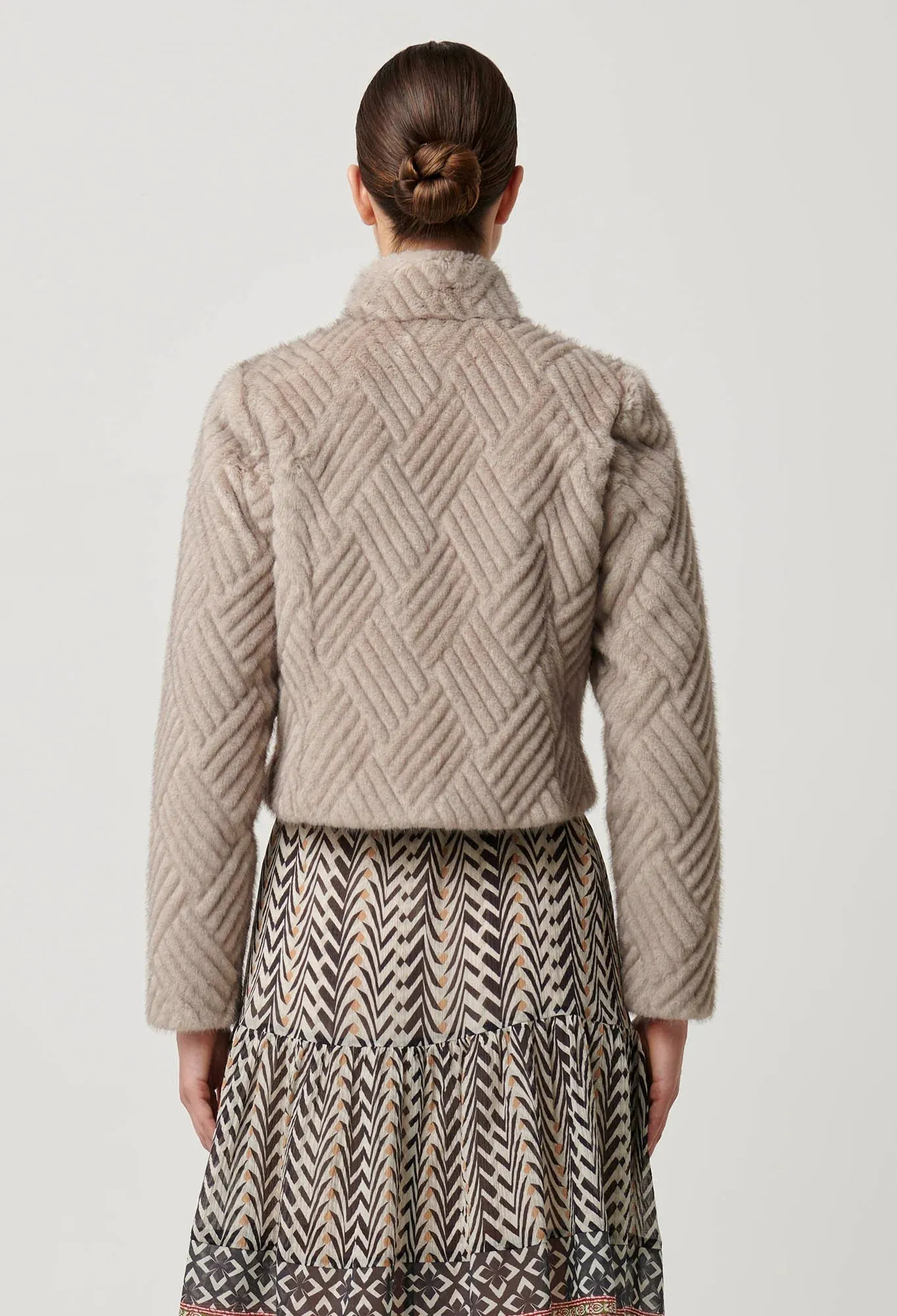 Clover Faux Fur Cropped Jacket