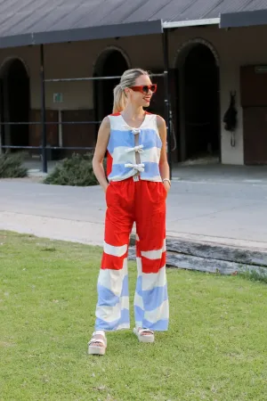 Coastal Clash Wide Leg Pant