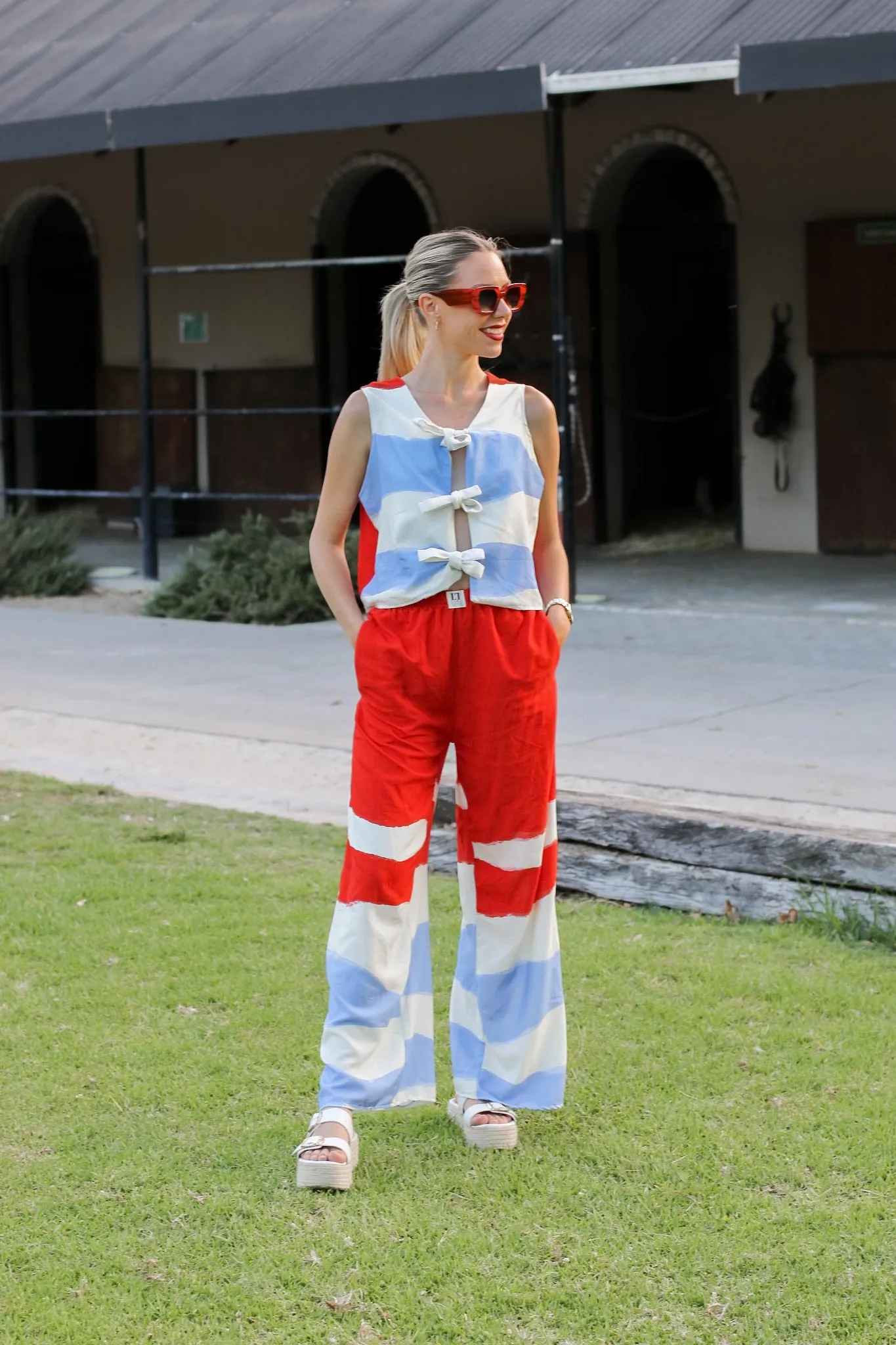 Coastal Clash Wide Leg Pant