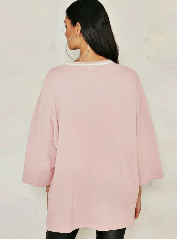 COLORS CASUAL T-SHIRTS WOMEN V-NECK