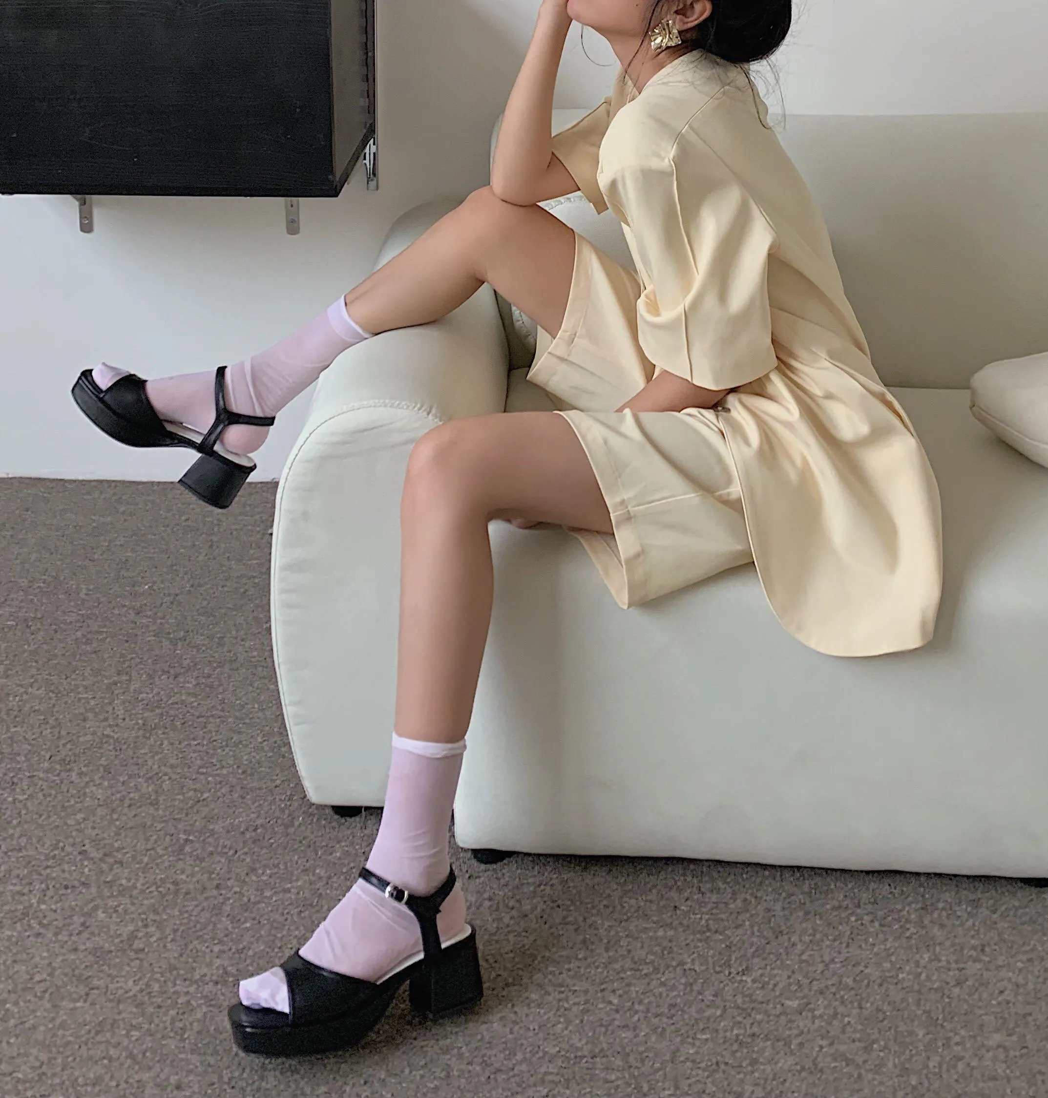 Comfortable Chunky High-heeled Student Sandals