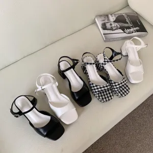 Comfortable Chunky High-heeled Student Sandals