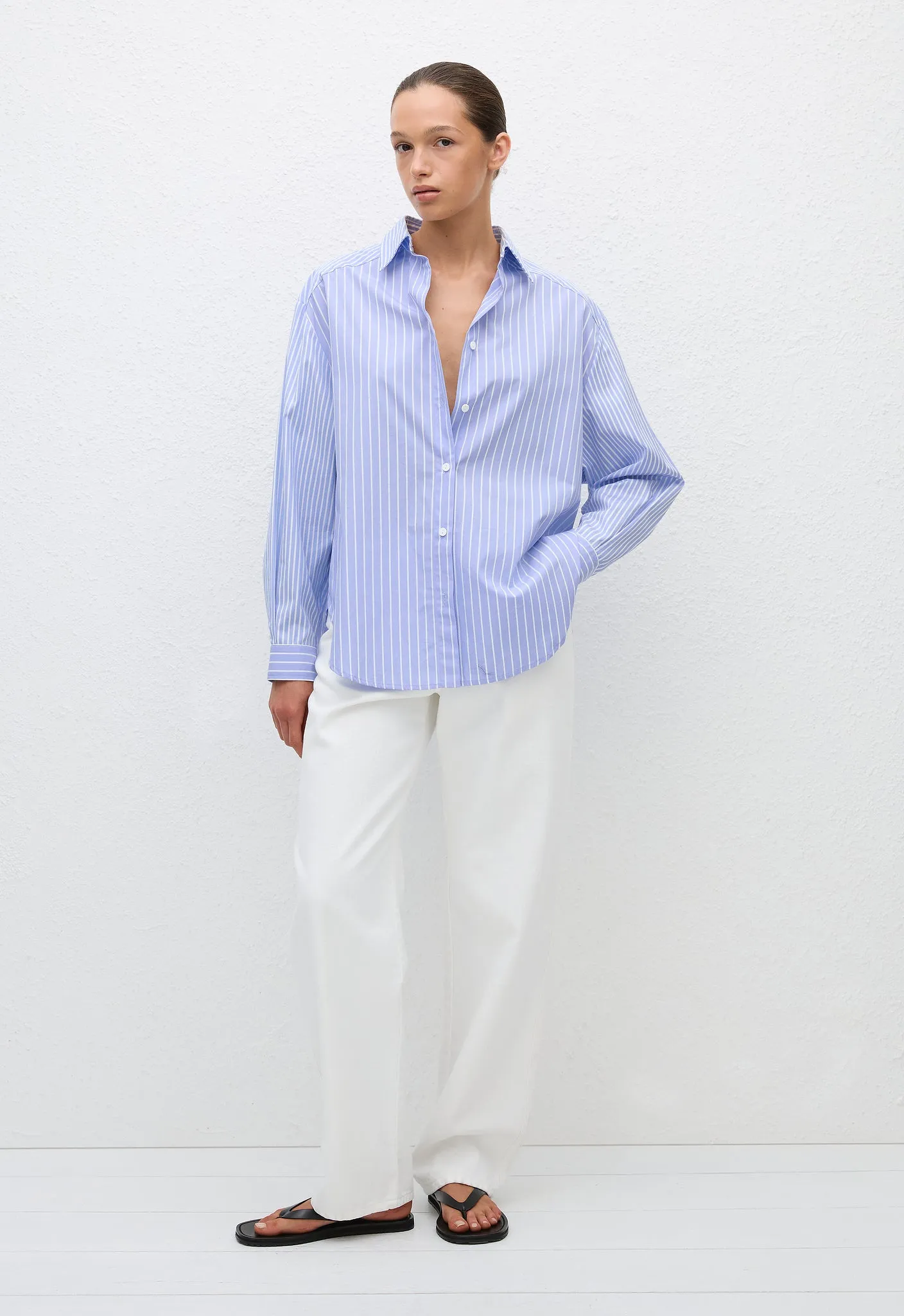Contrast Stripe Shirt - Sky Stripe