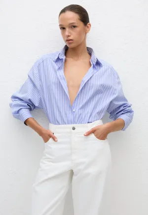 Contrast Stripe Shirt - Sky Stripe
