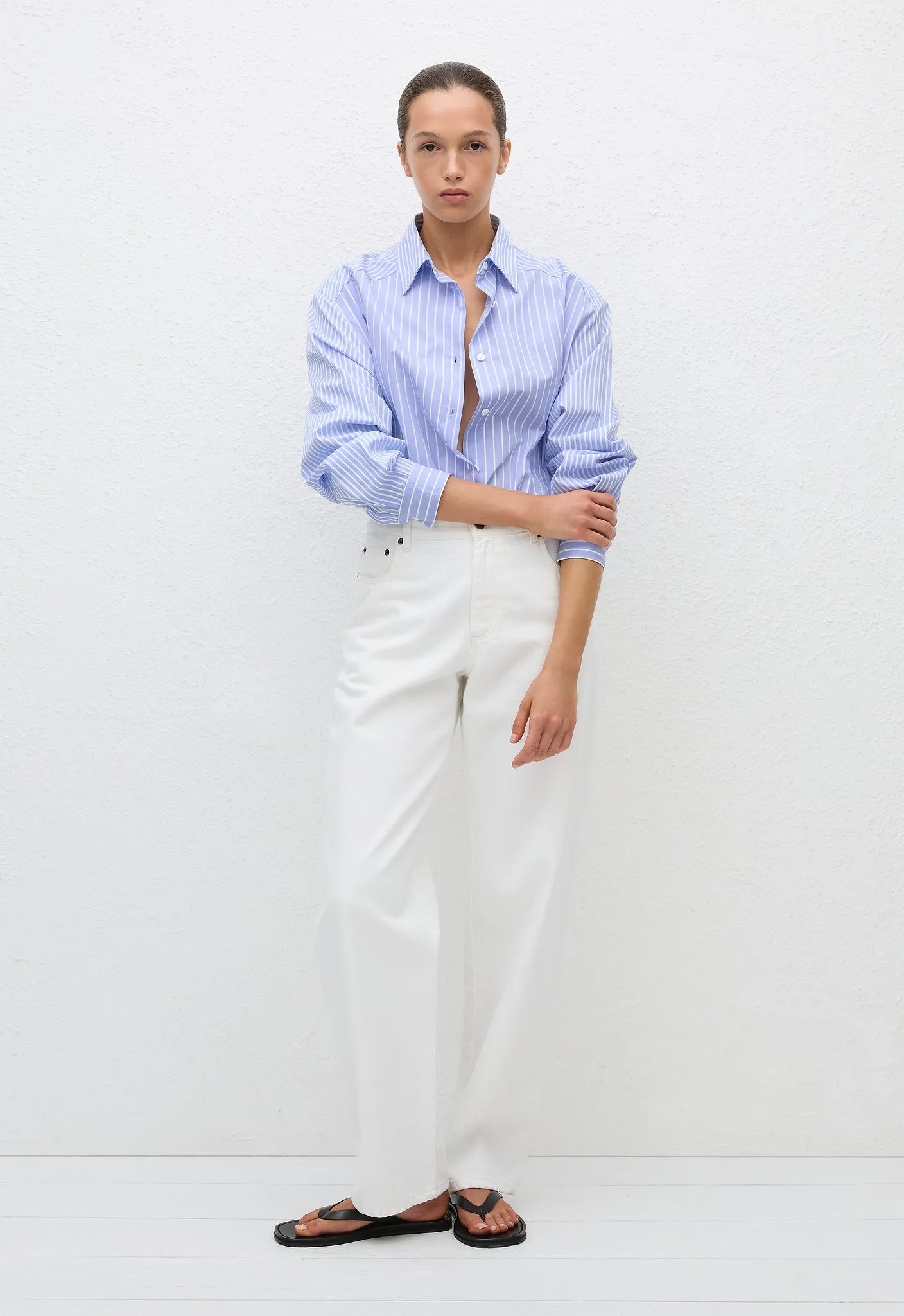 Contrast Stripe Shirt - Sky Stripe
