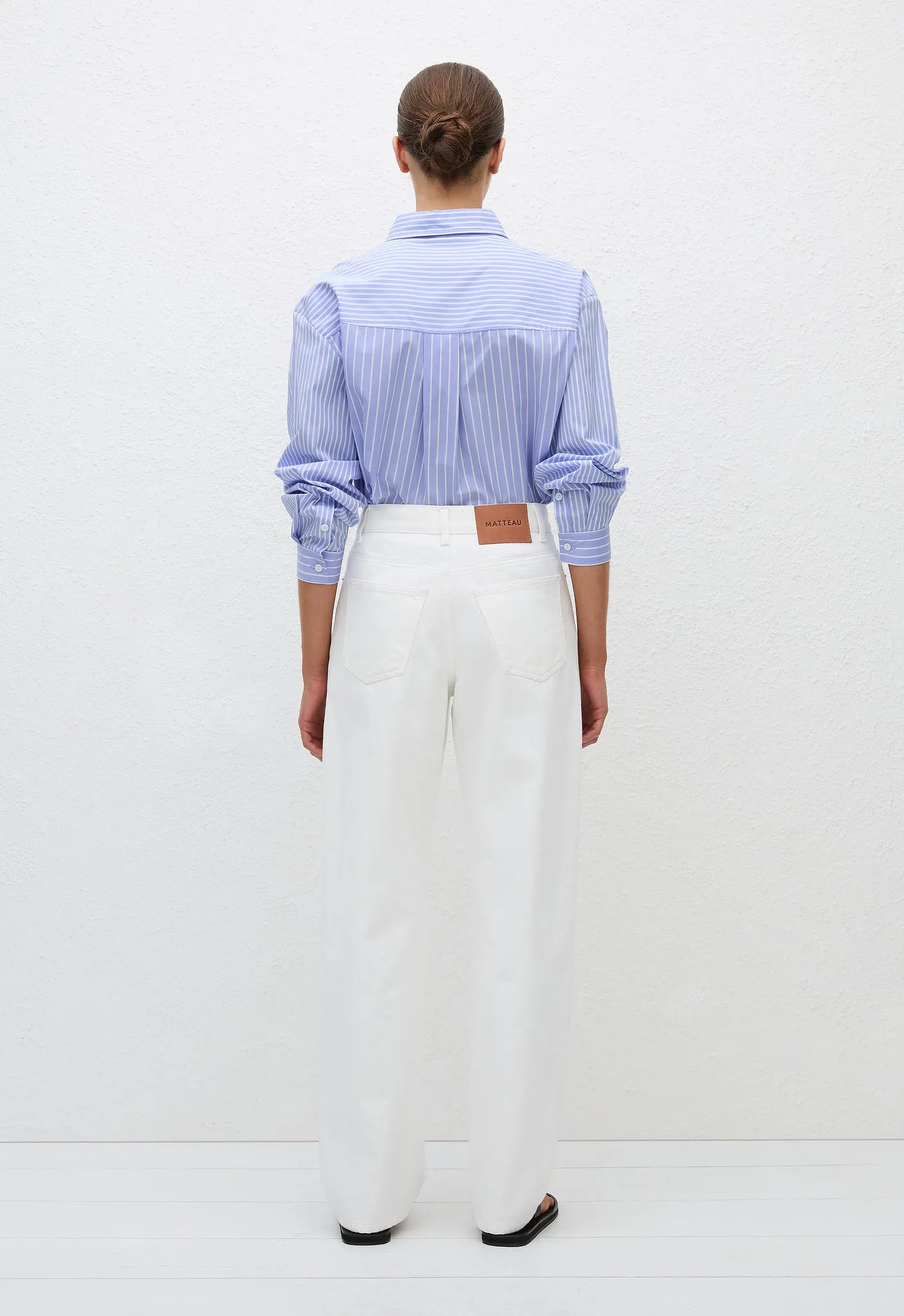 Contrast Stripe Shirt - Sky Stripe