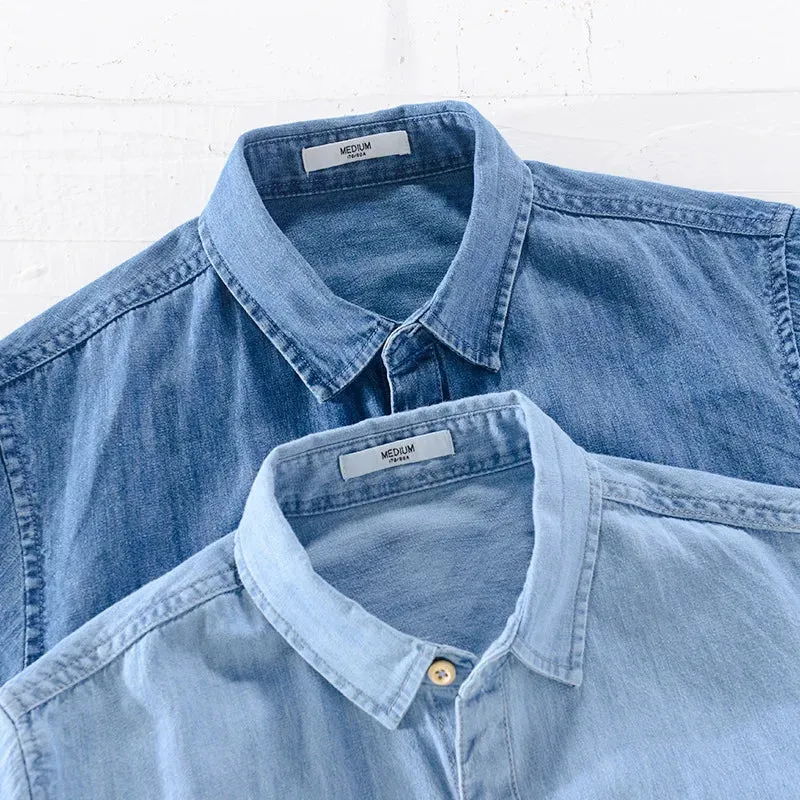 CoolWave Herren Sommer-Denimhemd