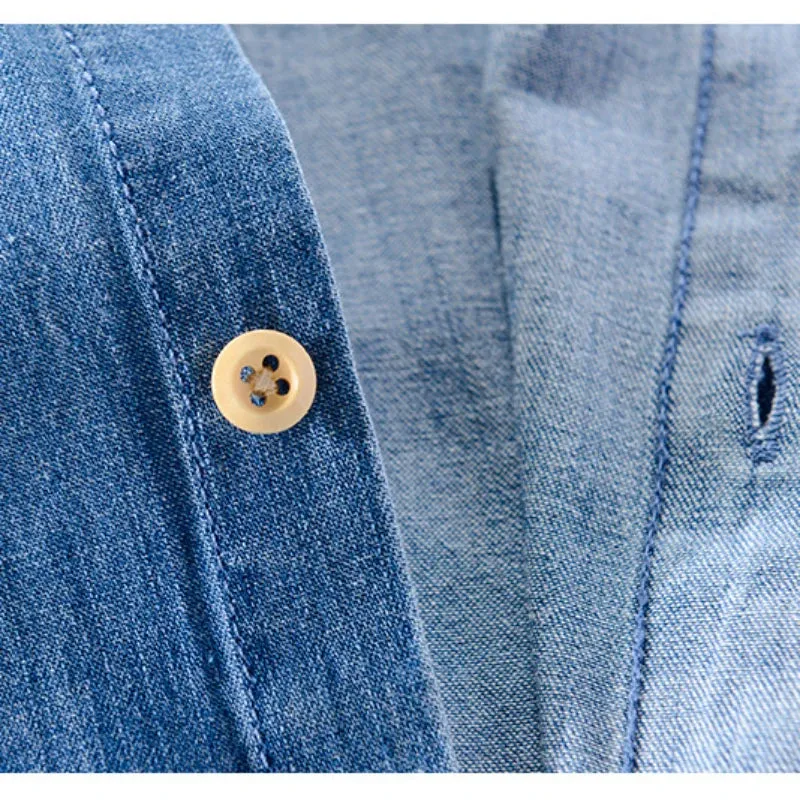 CoolWave Herren Sommer-Denimhemd