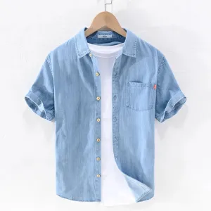 CoolWave Herren Sommer-Denimhemd