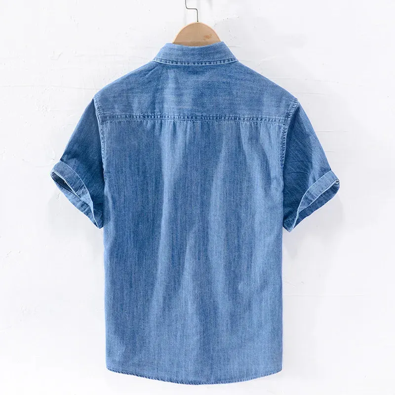 CoolWave Herren Sommer-Denimhemd