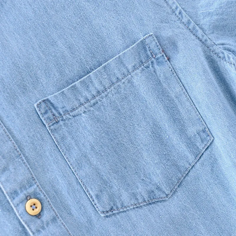 CoolWave Herren Sommer-Denimhemd