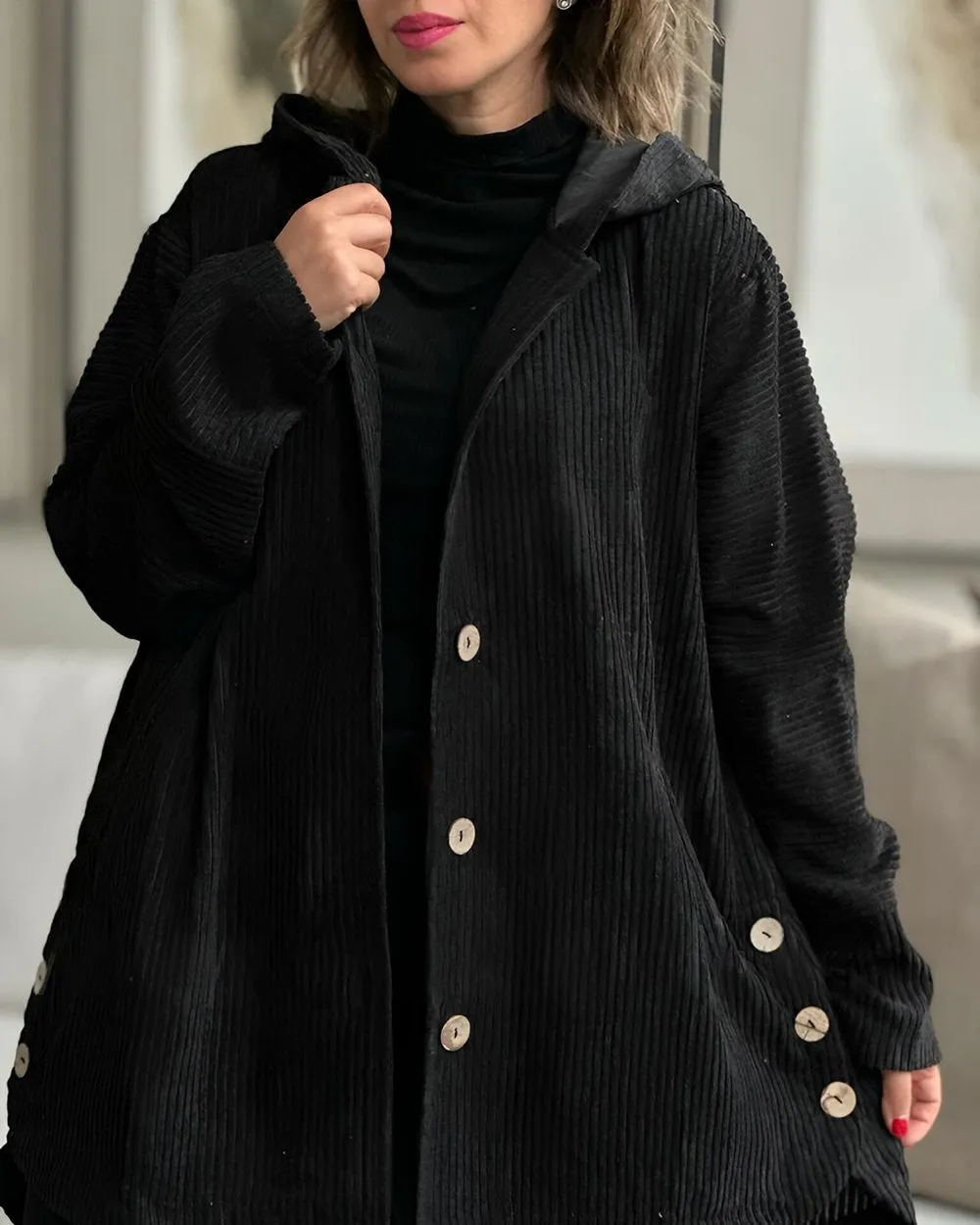 Corduroy Casual Hooded Jacket(Free Shipping)
