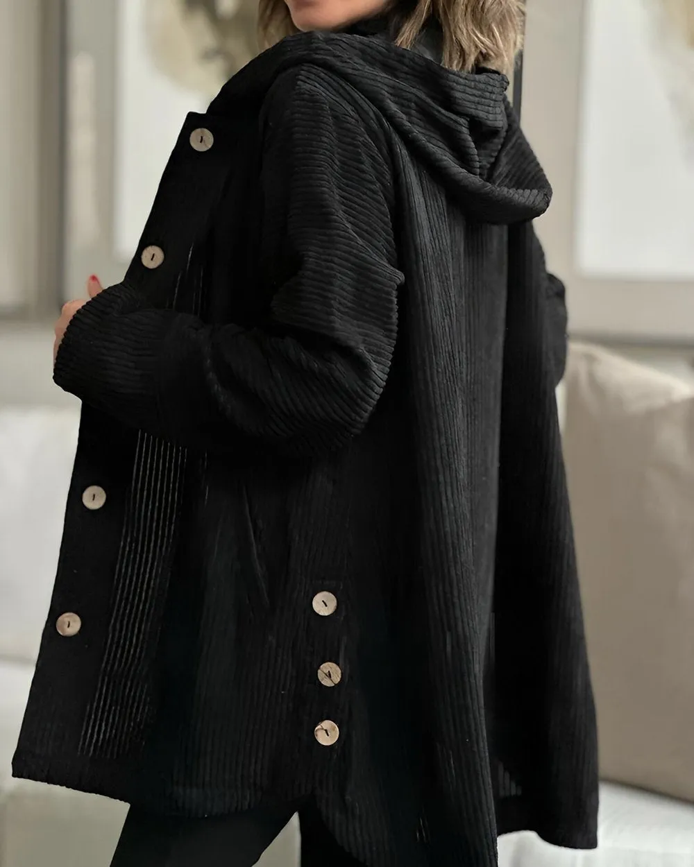 Corduroy Casual Hooded Jacket(Free Shipping)