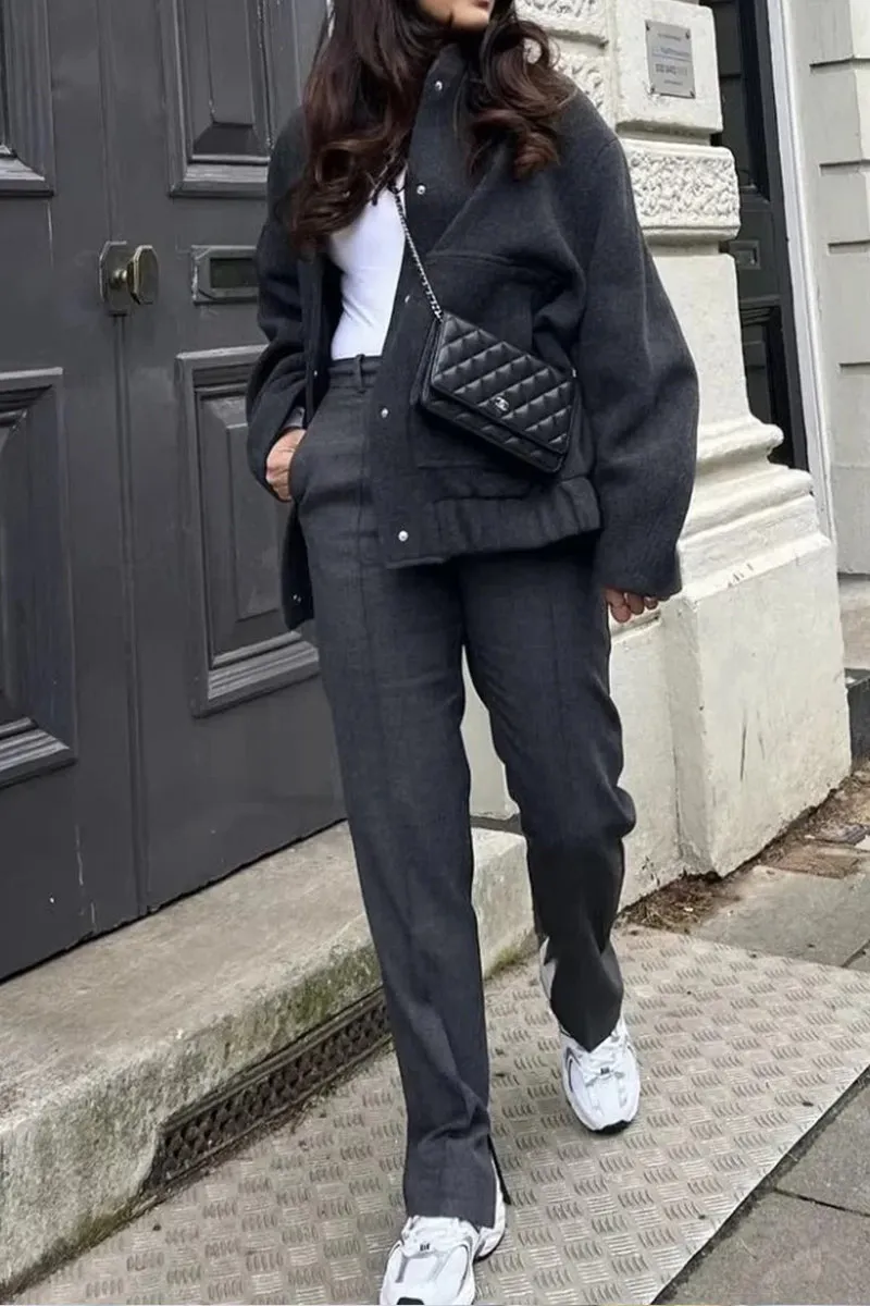 CS3378 Fleece Bomber Jacket Outerwear