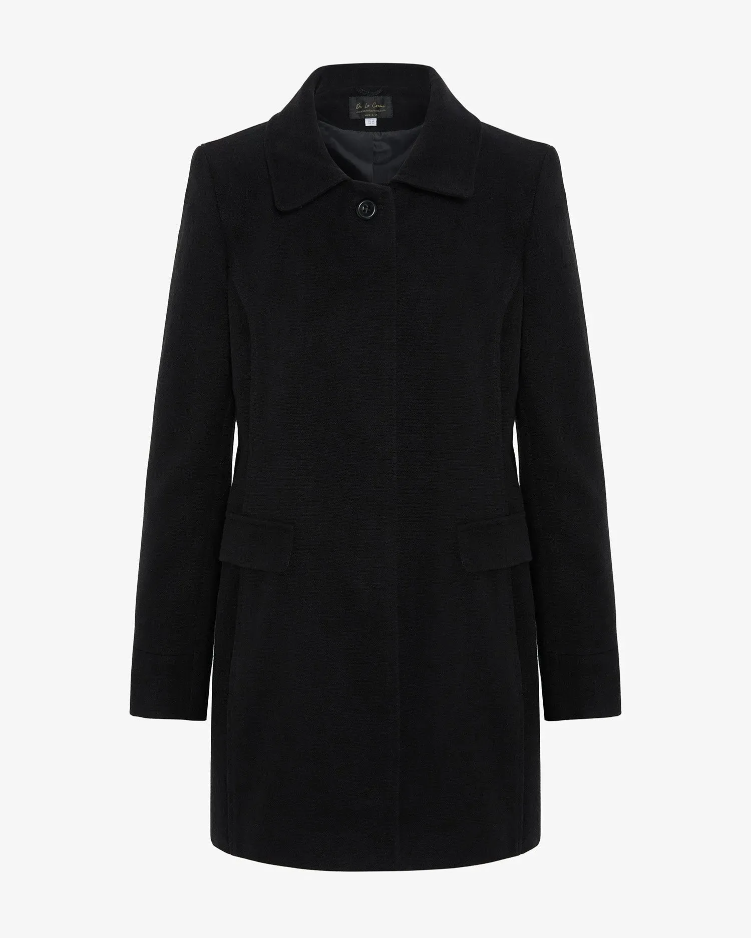 De La Creme Womens Wool Blend Hip Length Covert Coat