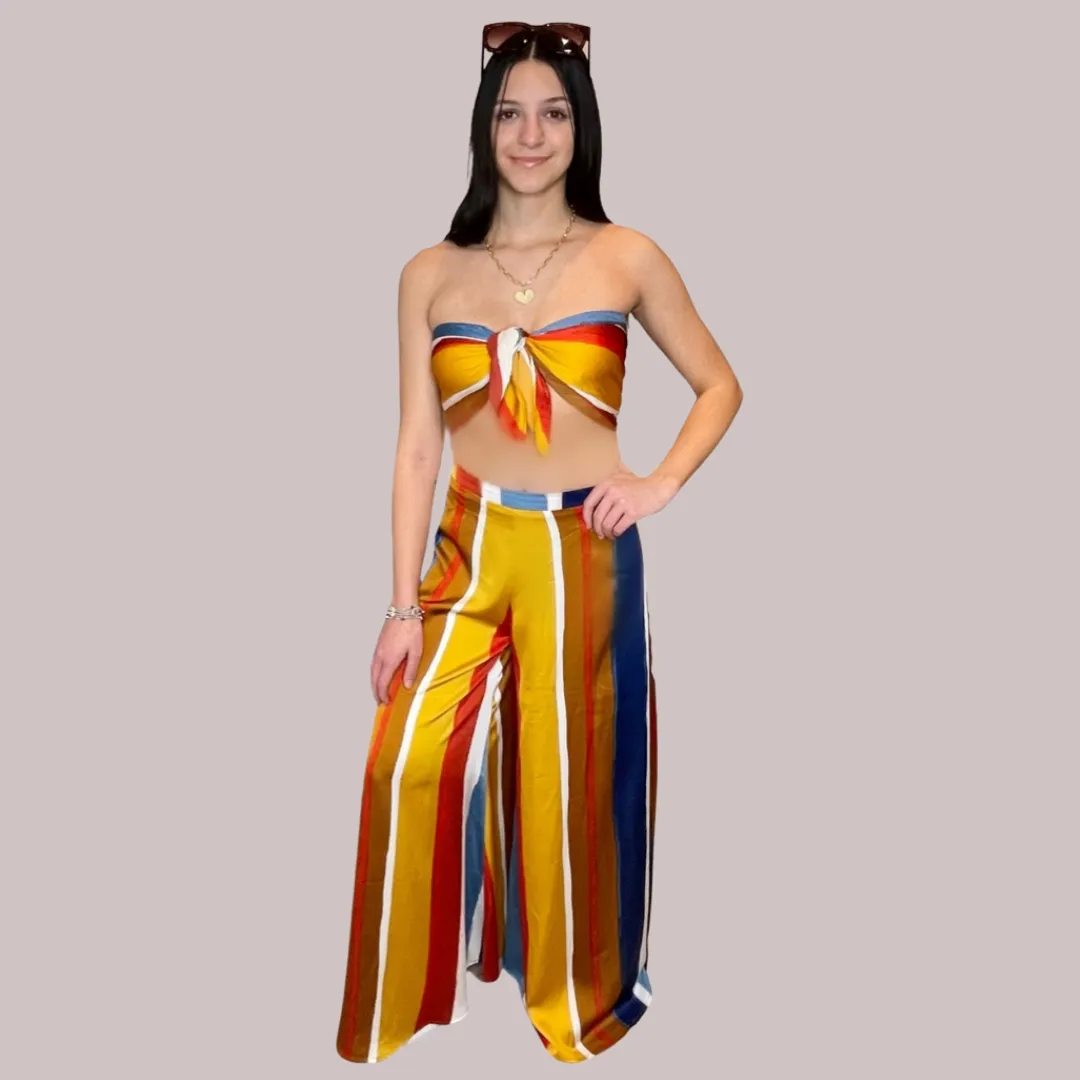 DESTINY TWO PIECE PALAZZO PANT SET