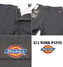 Dickies Pants: Men's Wrinkle Resistant Original 874 Work Pant Charcoal