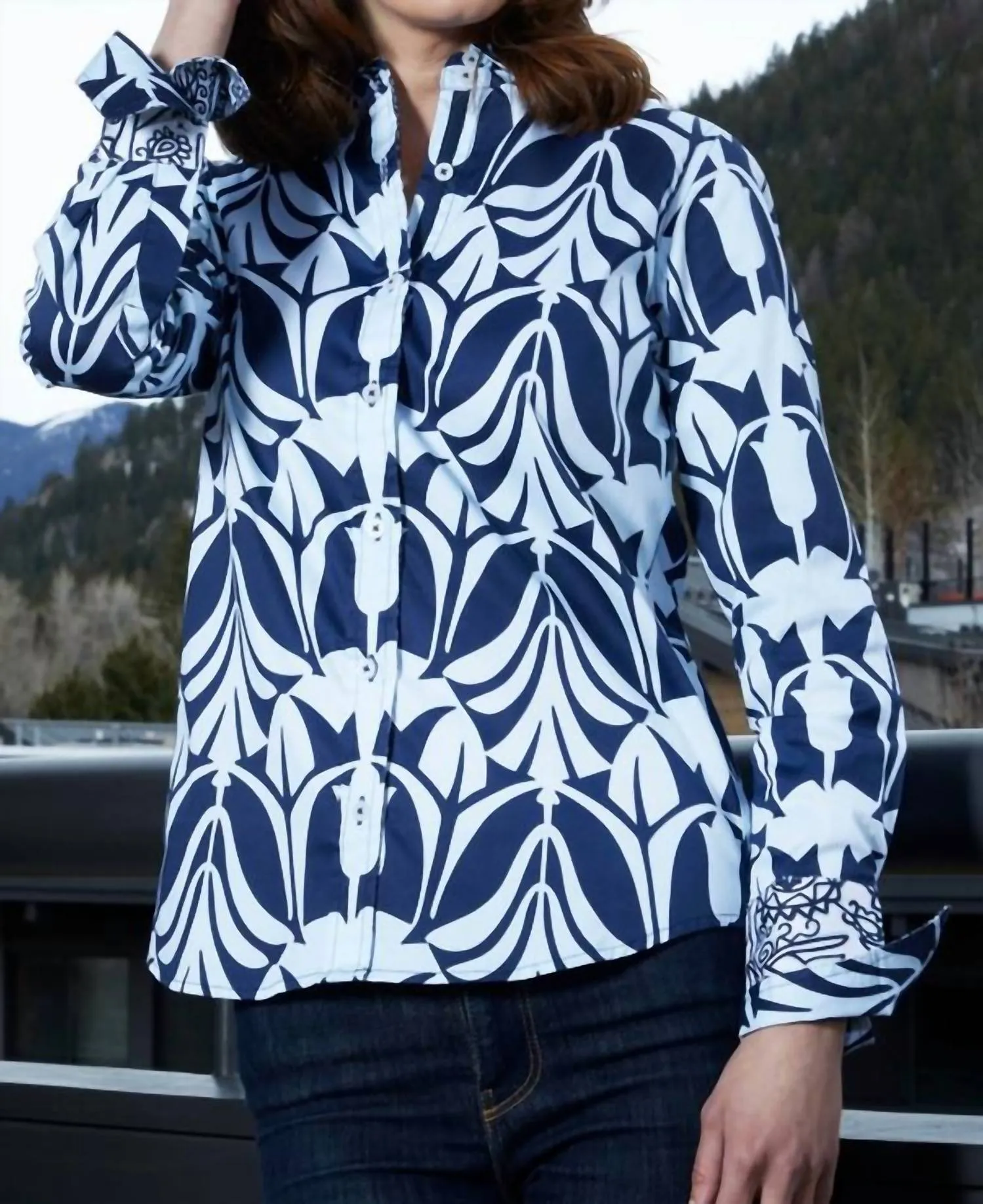Dizzy-Lizzie - Rome Shirt With Tulip Print