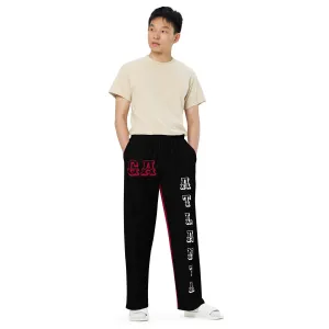 DJD GA- "It's A Atlanta Thang" Unisex 2 Tone Wide-Leg Pants Black/White/Red
