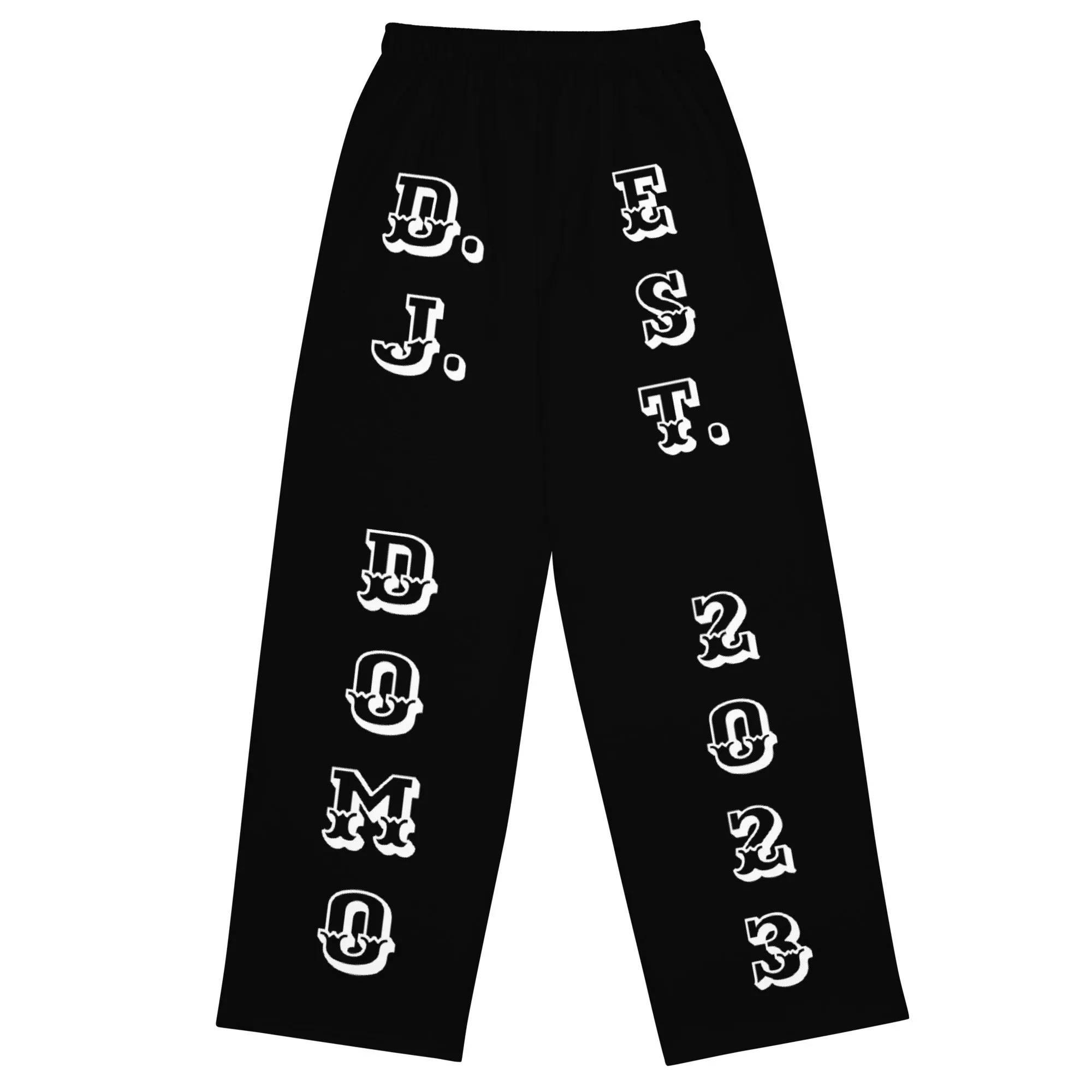 DJD GA- "It's A Atlanta Thang" Unisex Wide-Leg Pants Black/White/Red