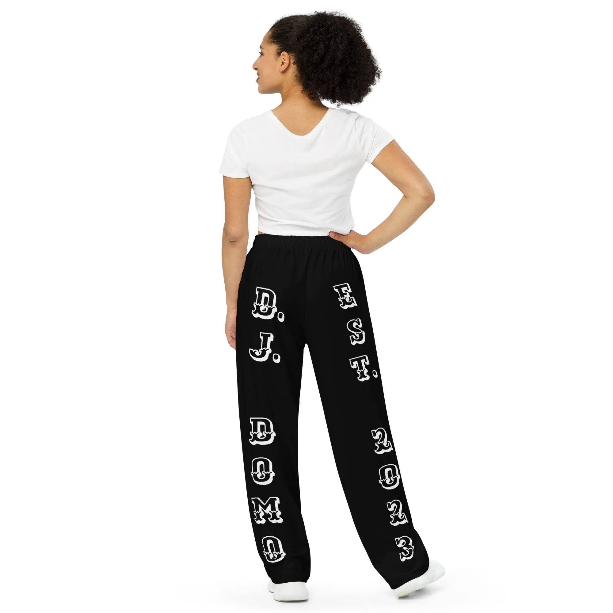 DJD GA- "It's A Atlanta Thang" Unisex Wide-Leg Pants Black/White/Red