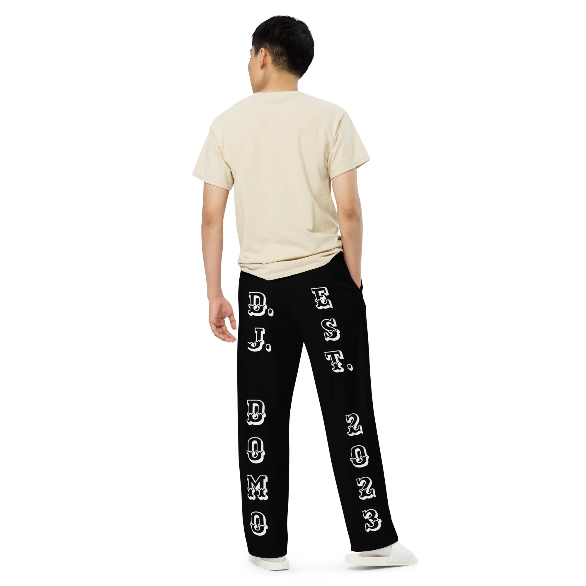 DJD GA- "It's A Atlanta Thang" Unisex Wide-Leg Pants Black/White/Red