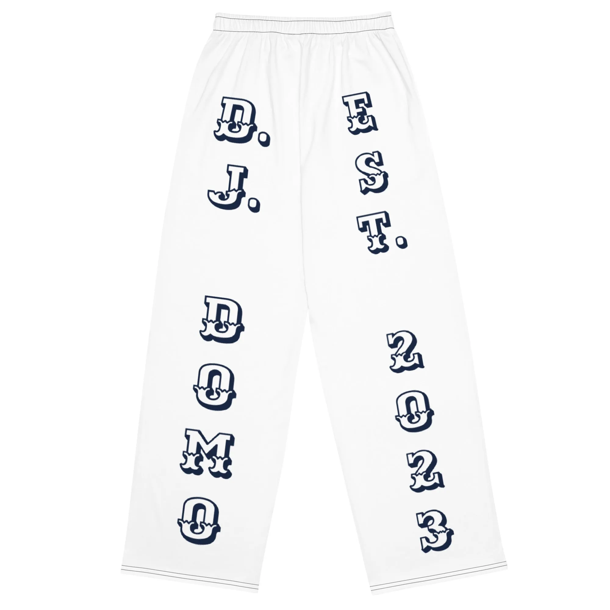 DJD NC- "It's A Charlotte Thang" Unisex Wide-Leg Pants White/Navy/Red