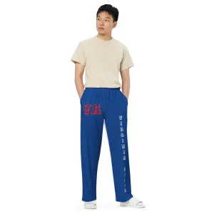 DJD VA- "It's A VA Beach Thang" Unisex 2 Tone Wide-Leg Pants Blue/White/Red