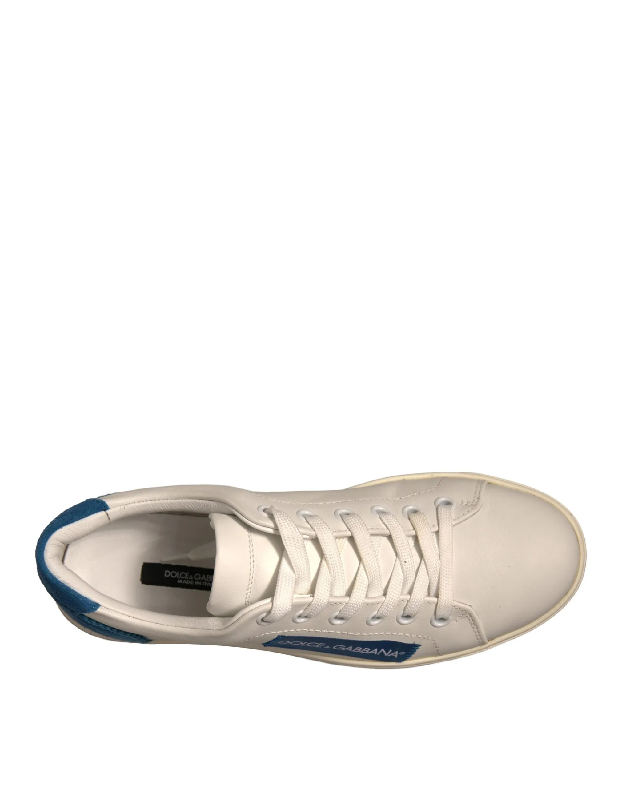 Dolce&Gabbana Women Ivory Sneakers Leather Low Top Flat Trainer Shoes Size EU 36