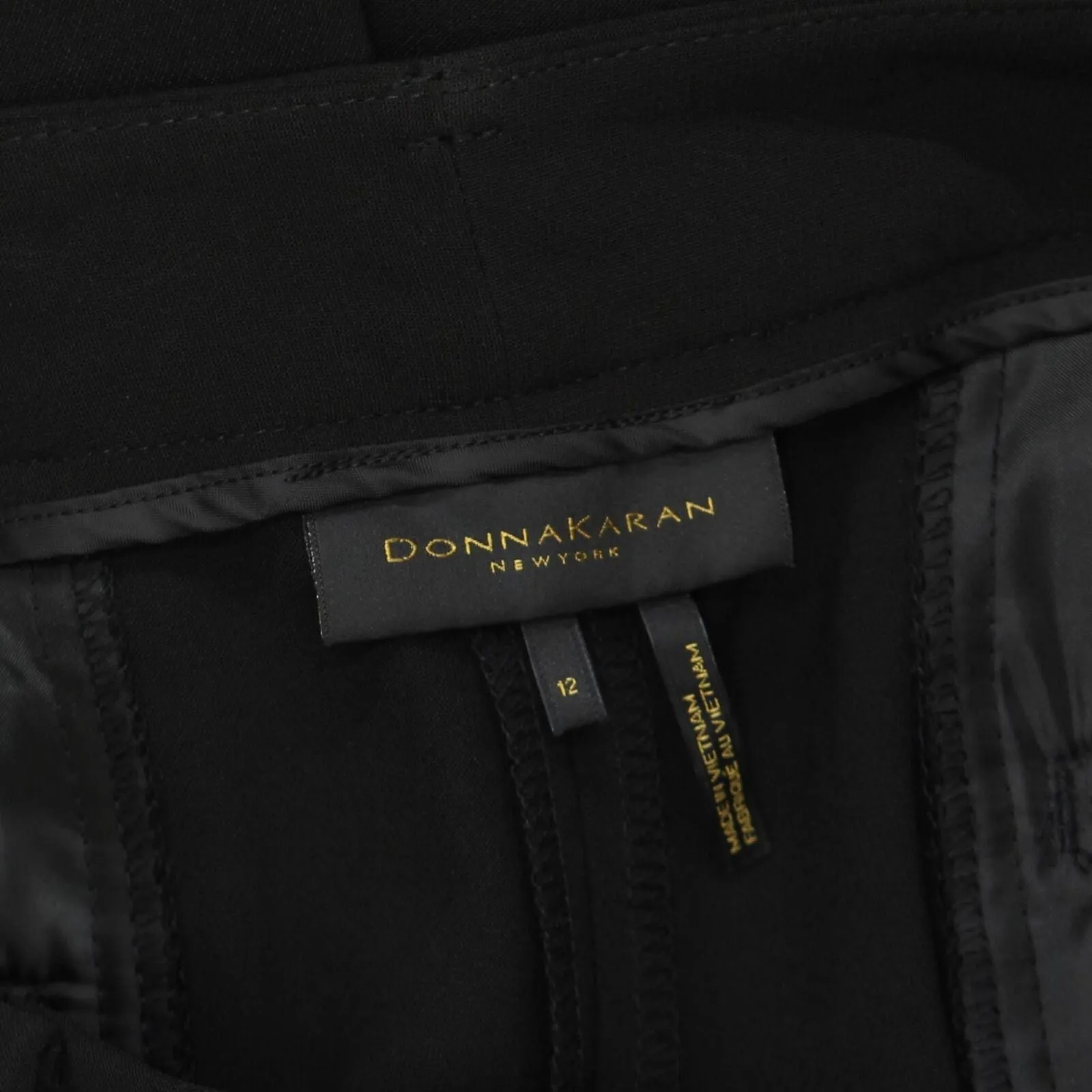Donna Karan Womens Work Wear Dress Pants DV8H1312 Black 12