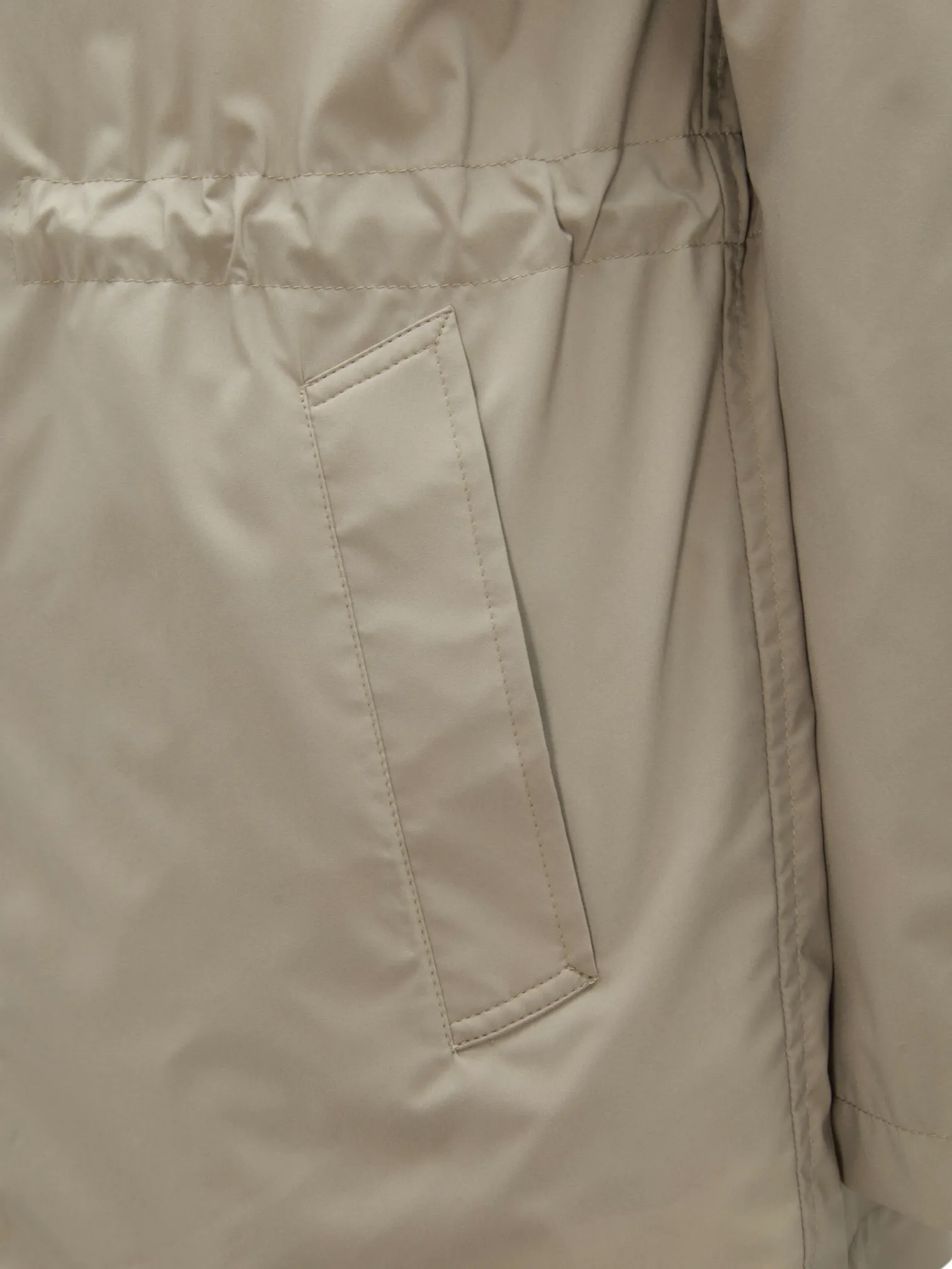 Doriani Cashmere Taupe Polyester Windbreaker Coat