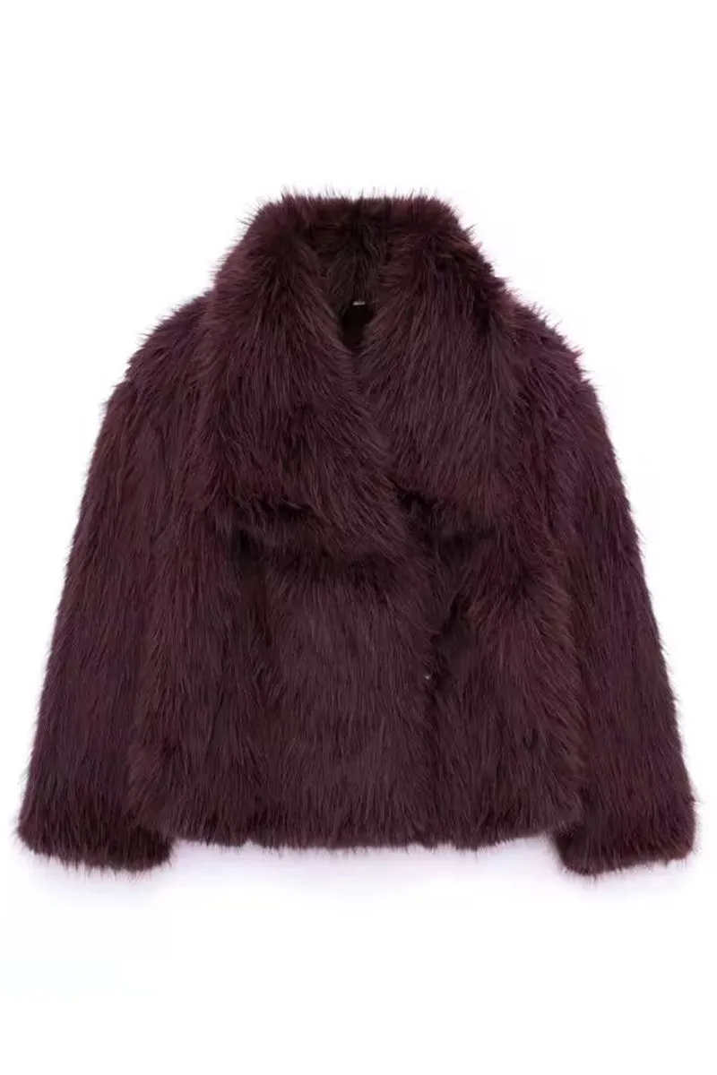 DS3383 Vegan Fur Jacket Outerwear