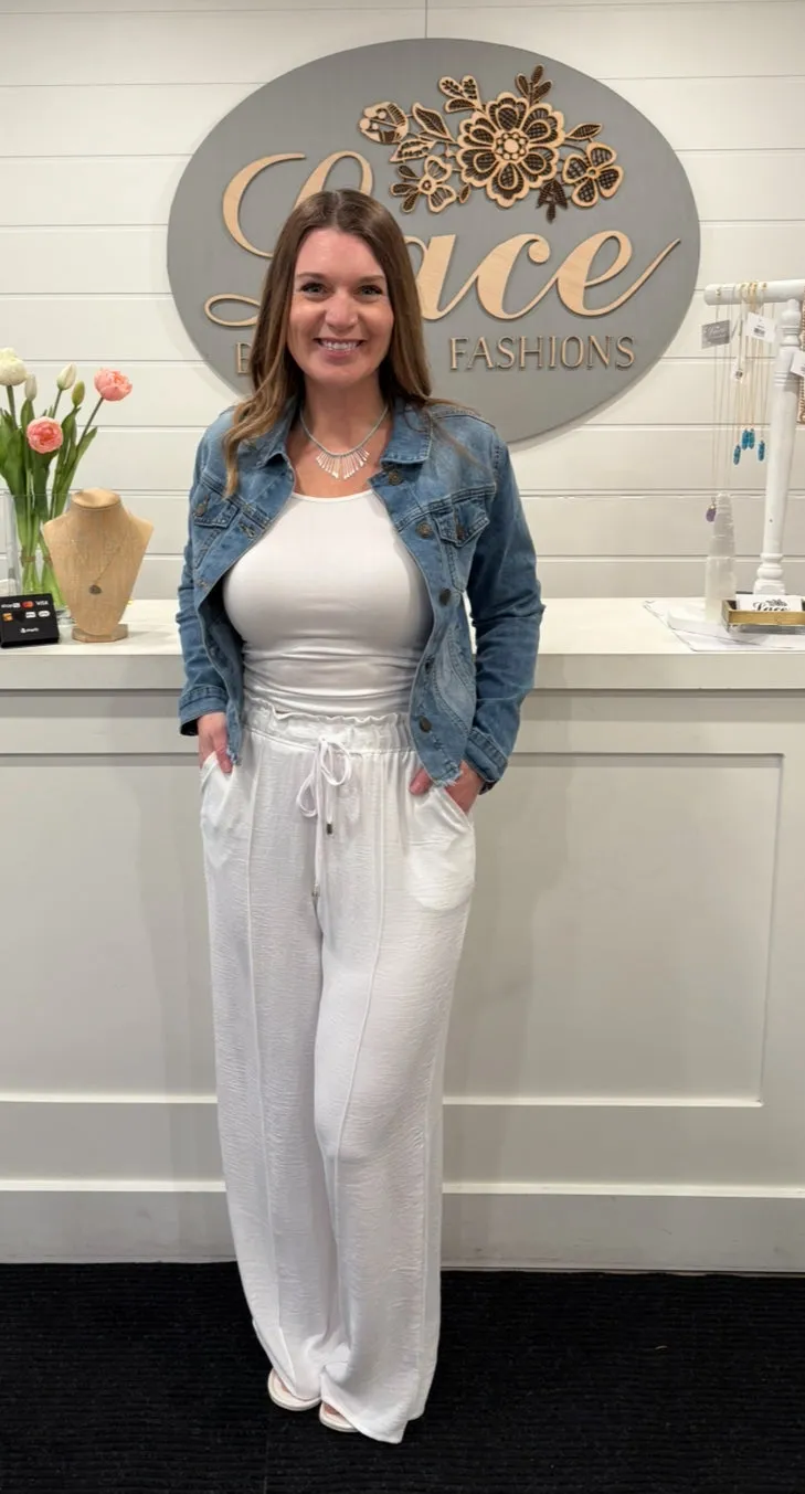 Effortless Wide-Leg Pant - White