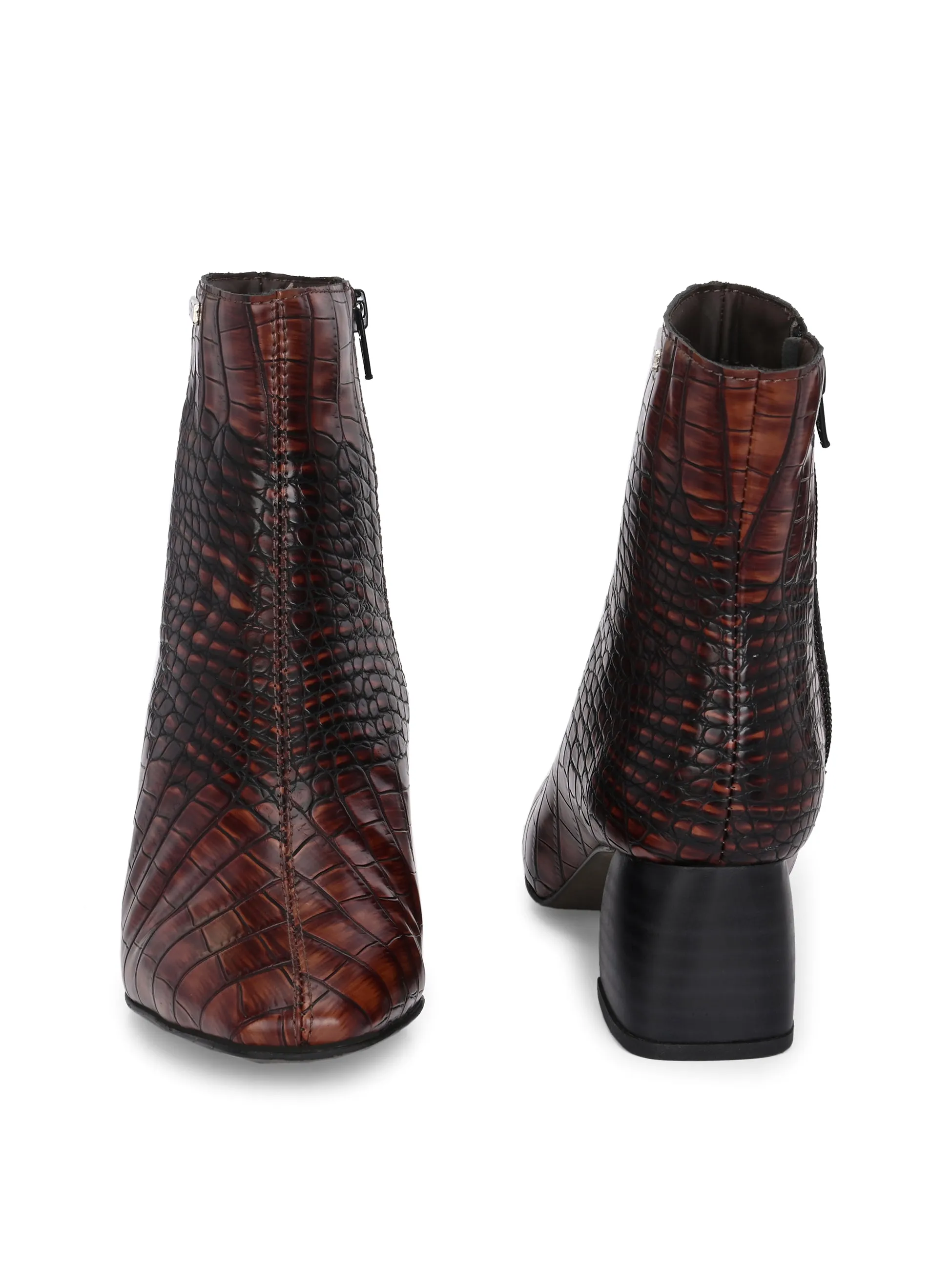 El Paso Women Faux Leather Casual Chelsea Boots