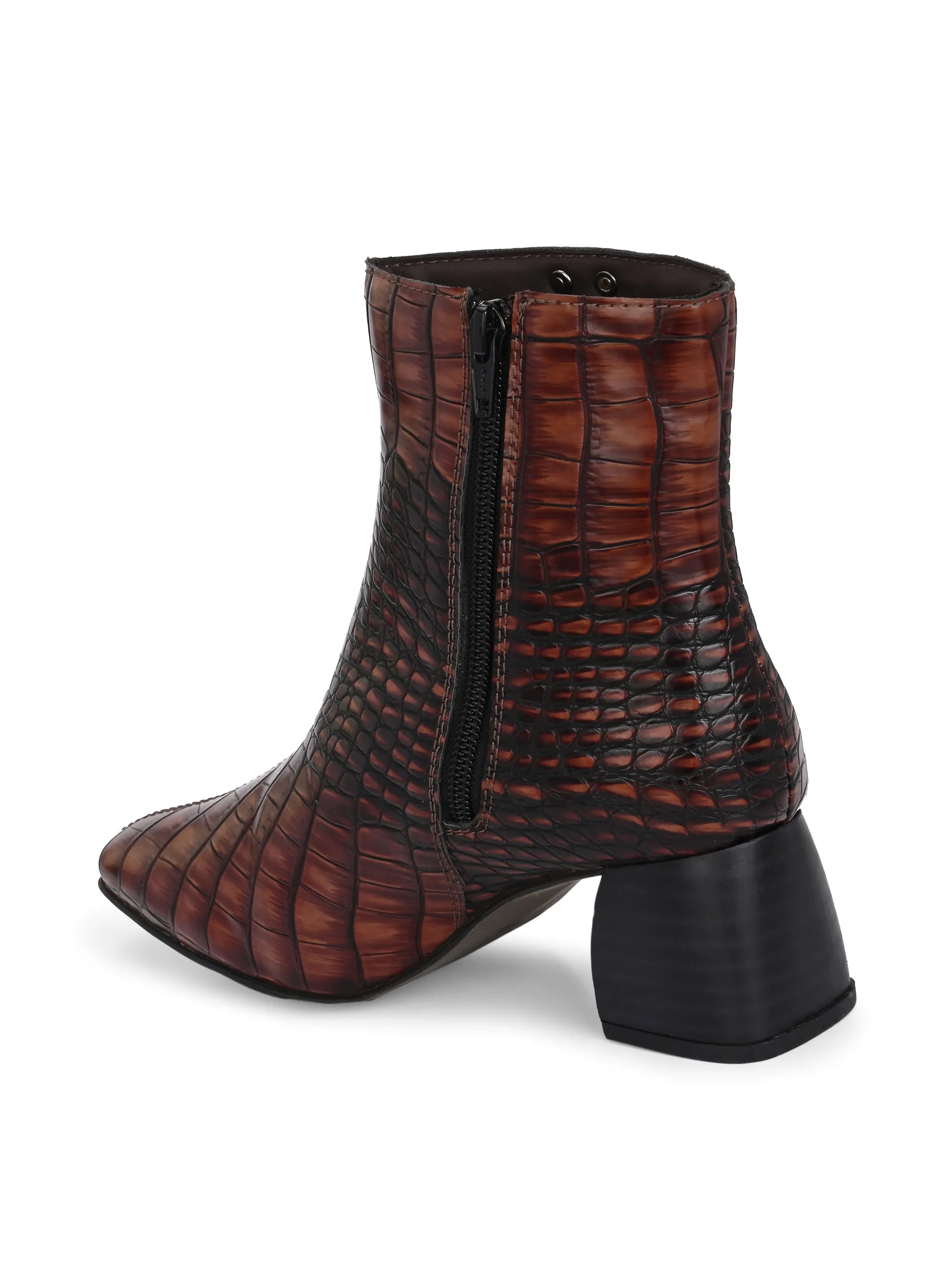El Paso Women Faux Leather Casual Chelsea Boots