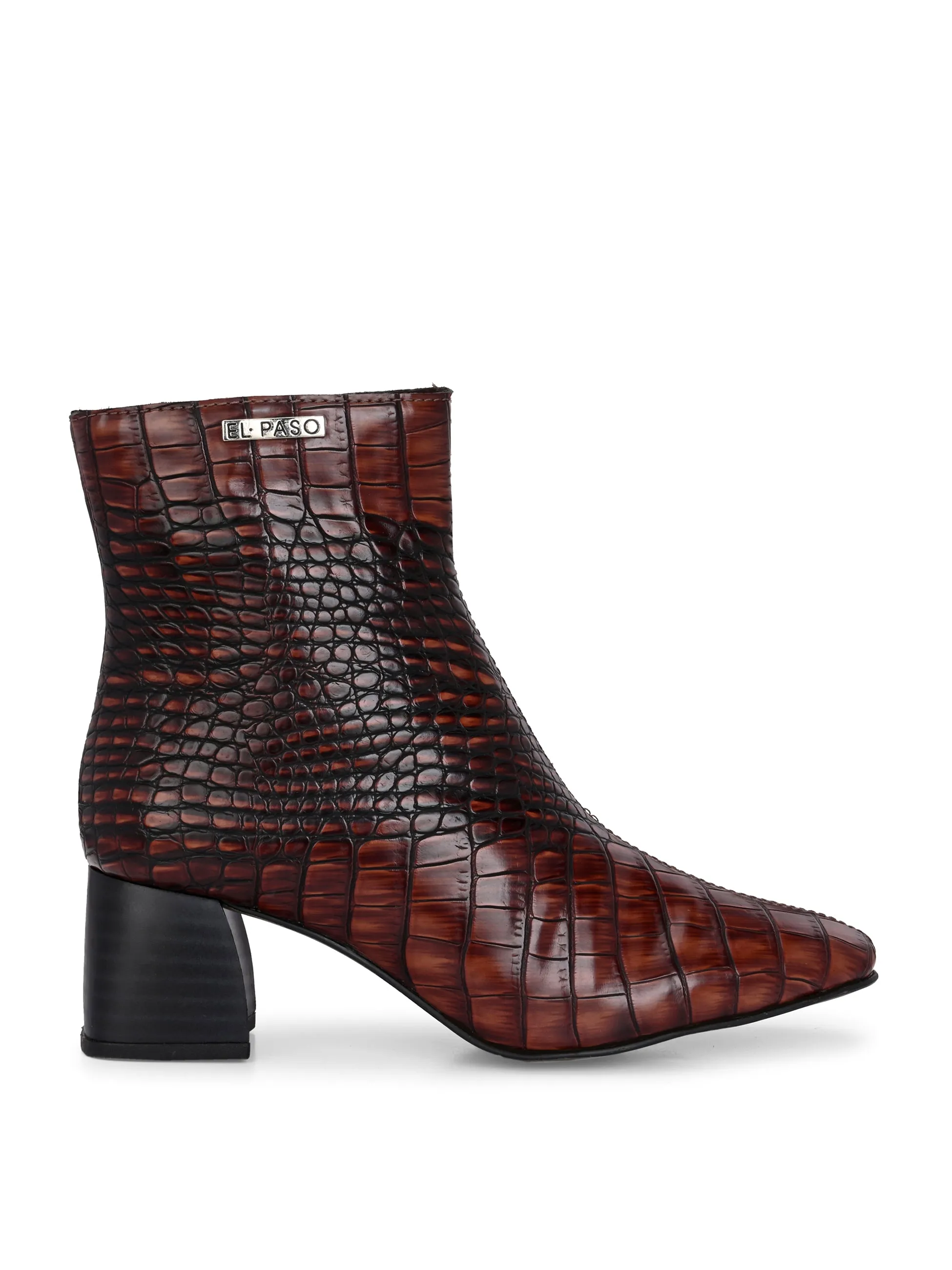 El Paso Women Faux Leather Casual Chelsea Boots