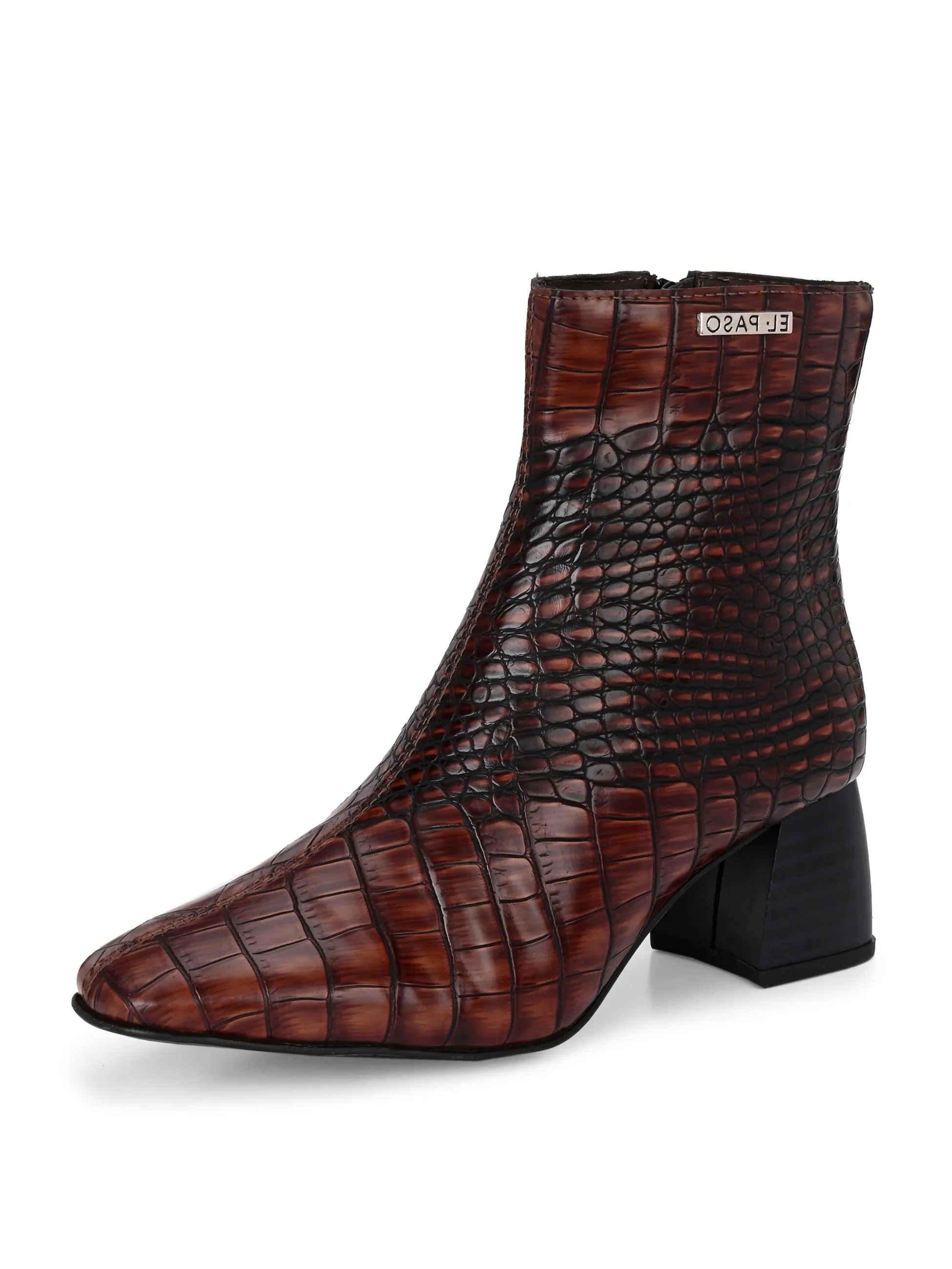 El Paso Women Faux Leather Casual Chelsea Boots