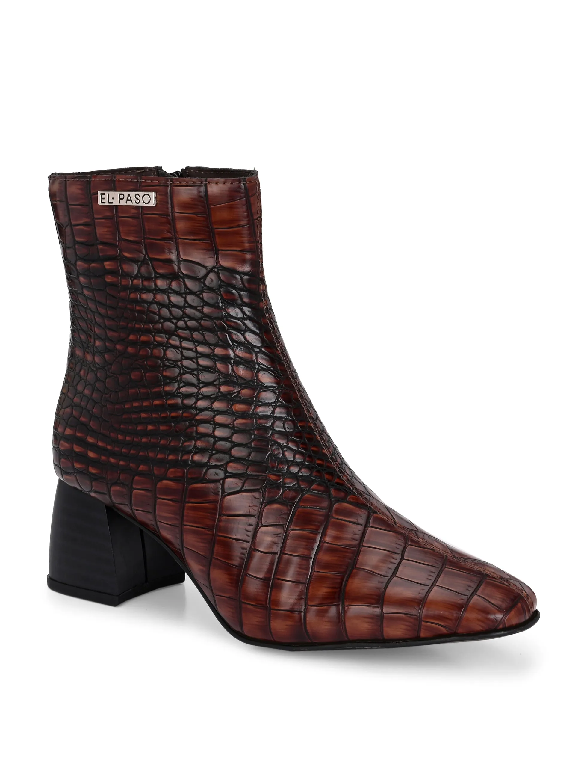 El Paso Women Faux Leather Casual Chelsea Boots