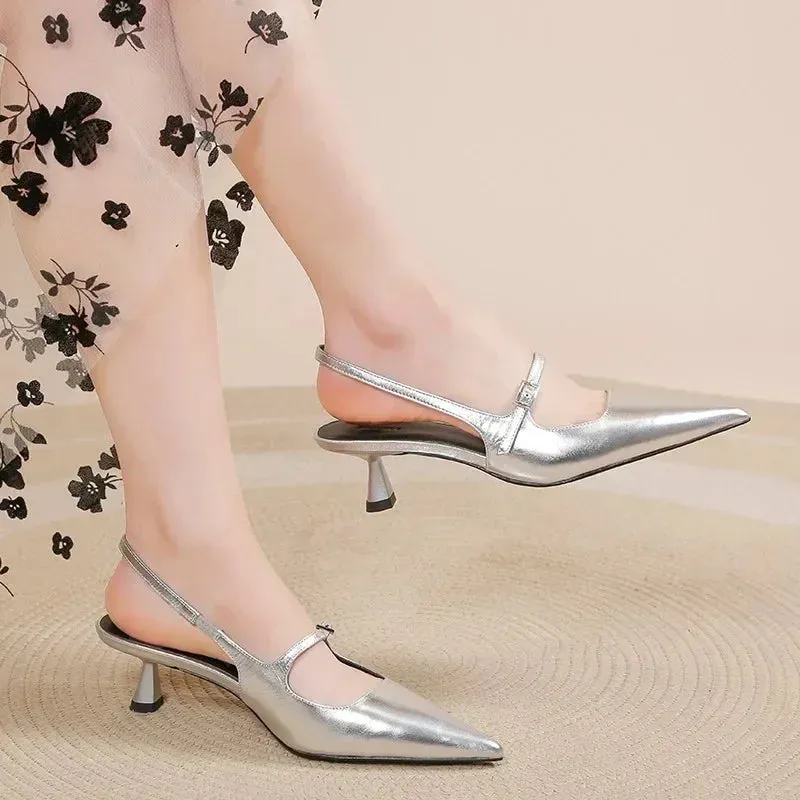 Elegant Pointed Toe Slingback Sandals for Women