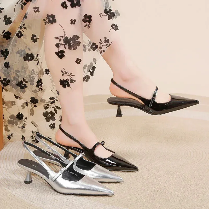 Elegant Pointed Toe Slingback Sandals for Women