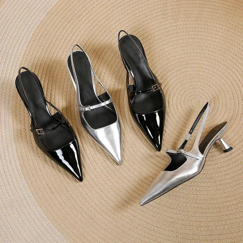 Elegant Pointed Toe Slingback Sandals for Women