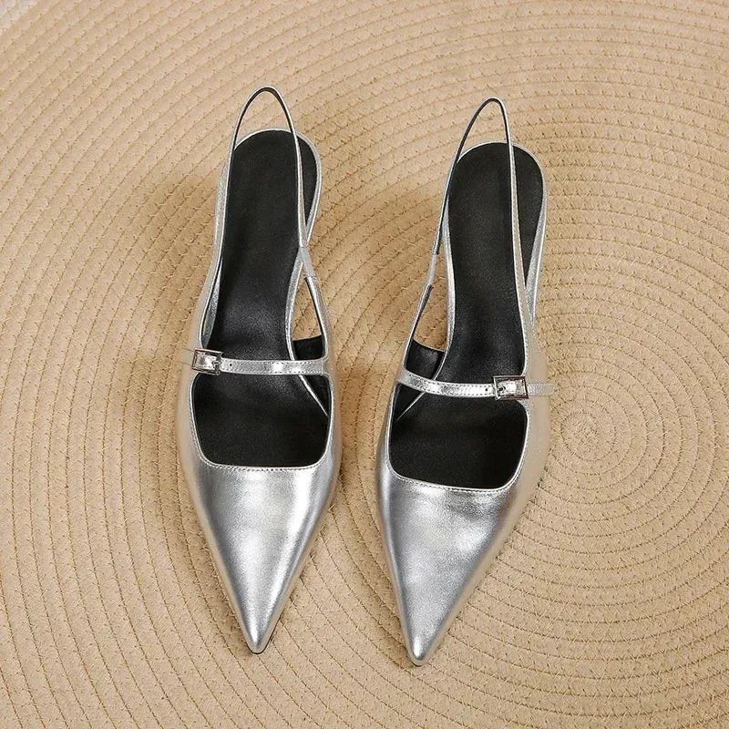 Elegant Pointed Toe Slingback Sandals for Women